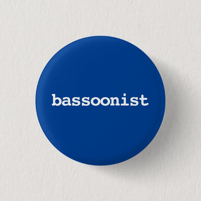 bassoonist typography Button (Front)