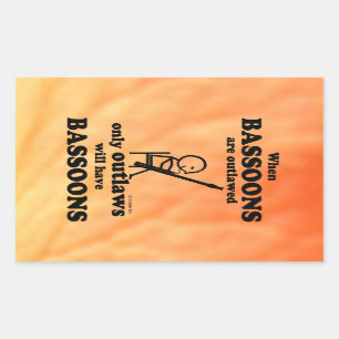 Bassoons Outlawed Rectangular Sticker