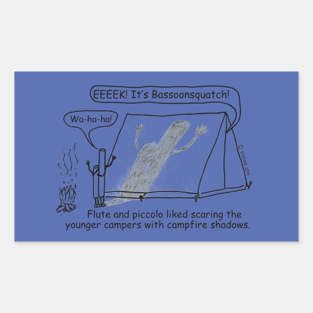 Bassoonsquatch Rectangular Sticker (Front)