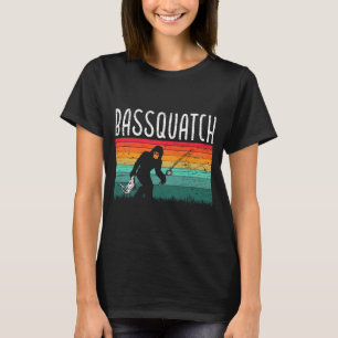 Bassquatch bigfoot believer bass fishing yeti T-Shirt