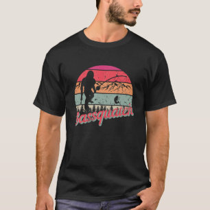 Bassquatch! Funny Bigfoot Fishing Outdoor Retro T-Shirt