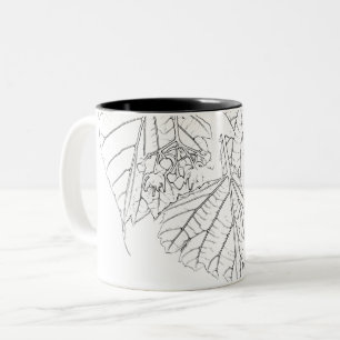 Basswood Leaves Two-Tone Coffee Mug