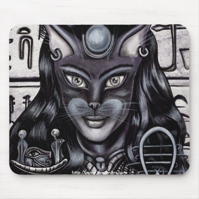 Bast Cat Goddess Egyptian Mouse Pad (Front)