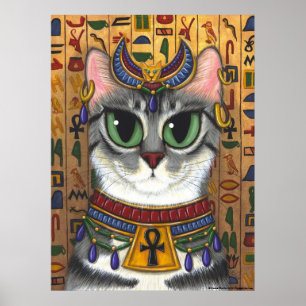 Bast Goddess, Egyptian Bastet Cat Poster