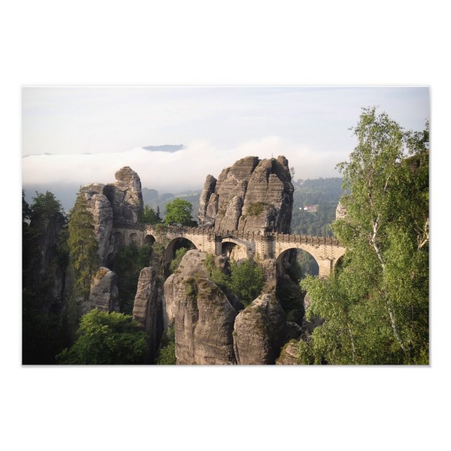 Bastei Bridge in Germany photo print (Front)