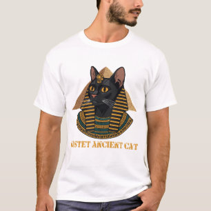 Bastet Ancient Egyptian Cat Goddess Vintage Art T-Shirt
