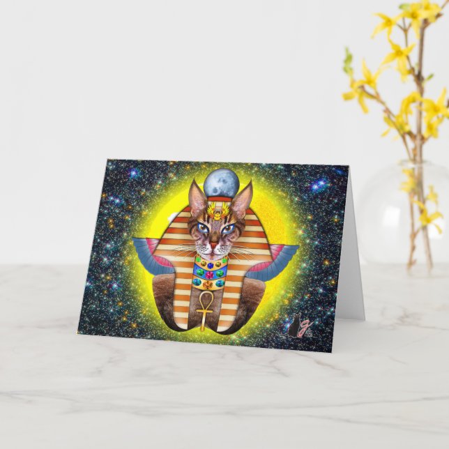 Bastet Card (Yellow Flower)