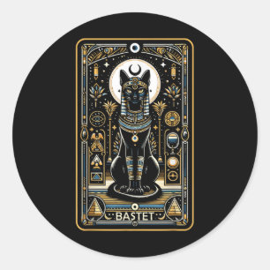 Bastet Cat Goddess Ancient Egypt Egyptian Mytholog Classic Round Sticker