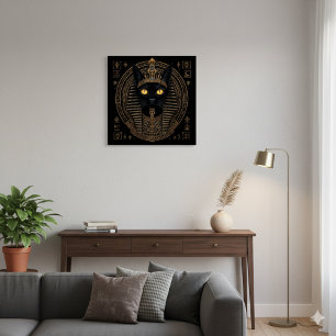 Bastet Cat Goddess Poster   Egyptian Gold