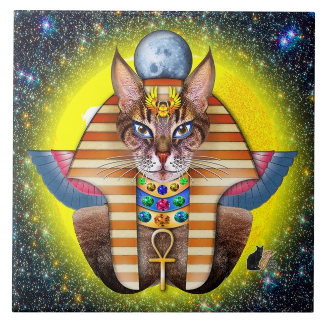 Bastet Ceramic Tile (Front)