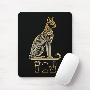 Bastet, Egyptian Cat Goddess. Name in hieroglyphs Mouse Pad