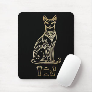 Bastet, Egyptian Cat Goddess. Name in hieroglyphs Mouse Pad