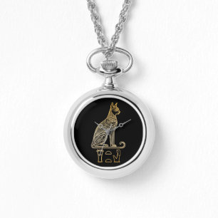 Bastet, Egyptian Cat Goddess. Name in hieroglyphs Watch