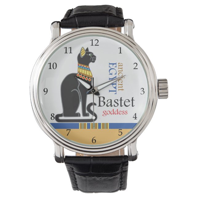 Bastet or Bast. Acient Egyptian goddess Watch (Front)