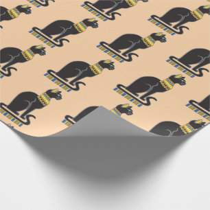 Bastet or Bast. Acient Egyptian goddess Wrapping Paper