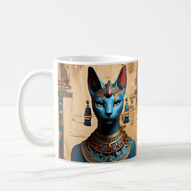 Bastet the ancient Egyptian God of Cats Coffee Mug (Left)