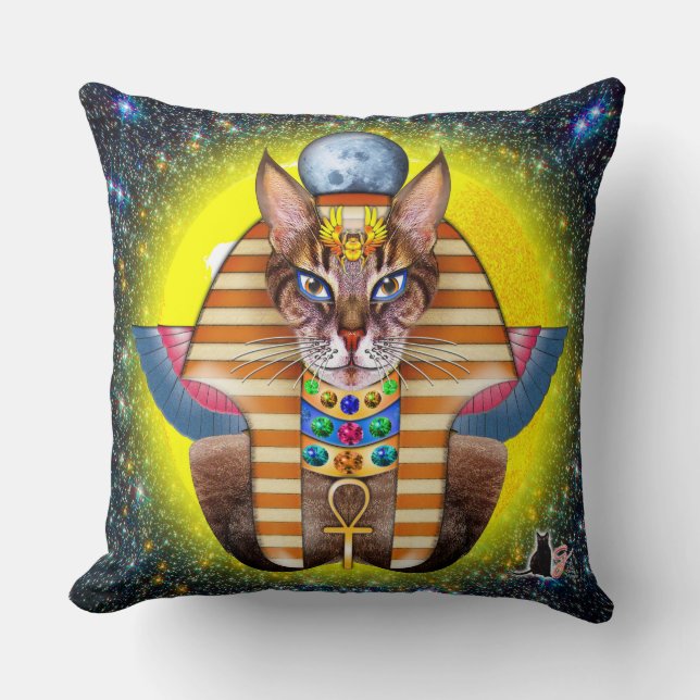Bastet Throw Pillow (Front)