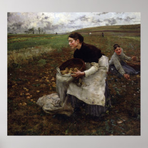 Bastien Lepage Saison d-Octobre Recolte des pommes Poster