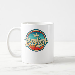 Bastien retro personalised name vintage first name coffee mug
