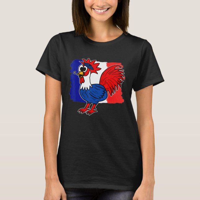 Bastille Day 14 July French Gallic Rooster Essenti T-Shirt (Front)