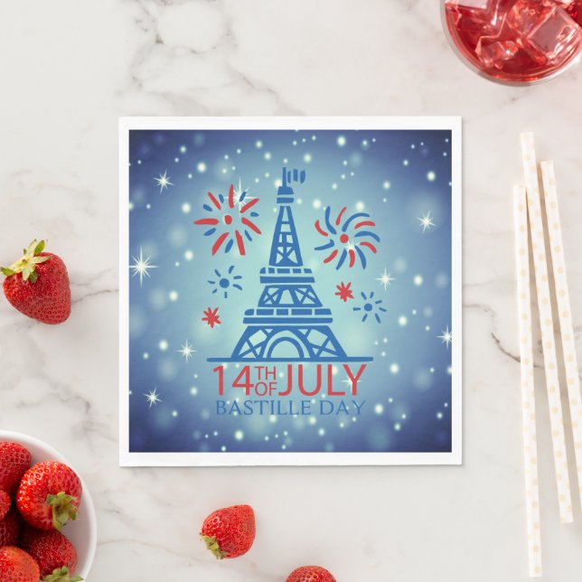 Bastille Day 14th July France French National   Napkin (Insitu)