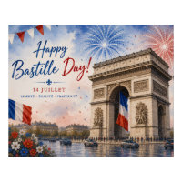 Bastille day Arc de triomphe Paris France firework