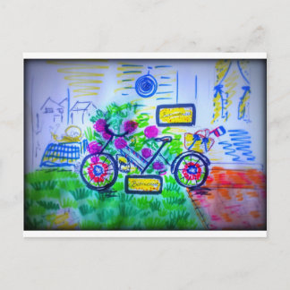 Bastille day celebration invitation postcard