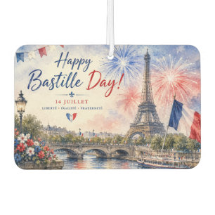 Bastille Day Eiffel Tower River Seine fireworks Car Air Freshener