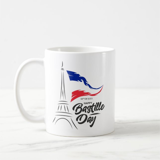 Bastille Day, Eiffel Tower T-Shirt Coffee Mug (Left)