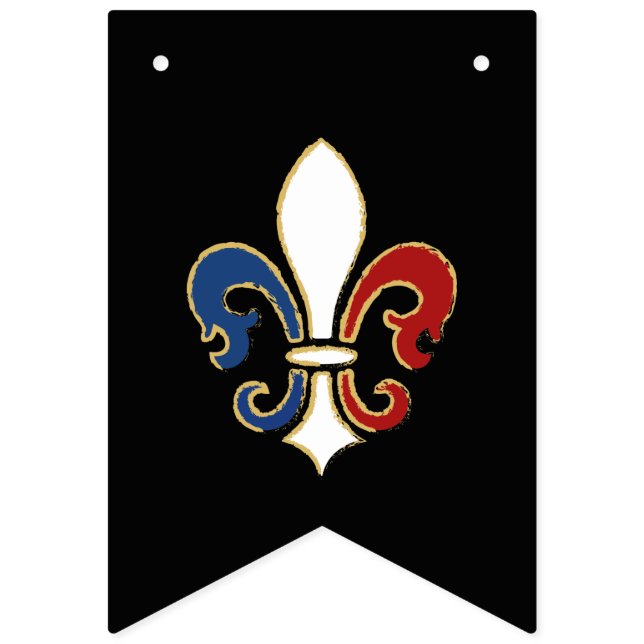 Bastille Day French Colours Fleur de Lis Bunting (First Flag)