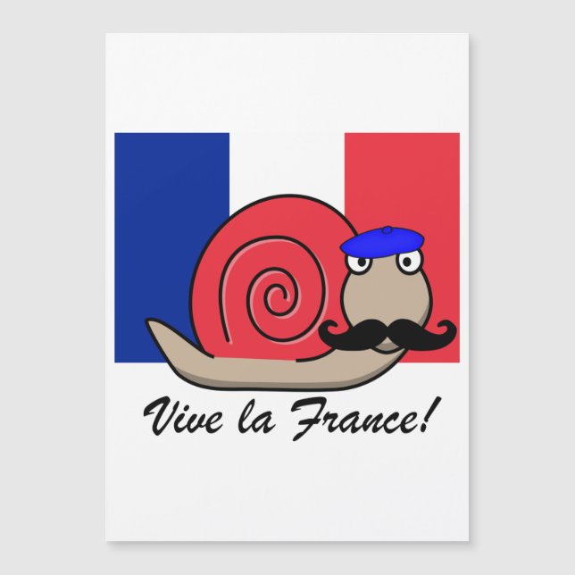 Bastille Day French Snail in a Beret (Front)
