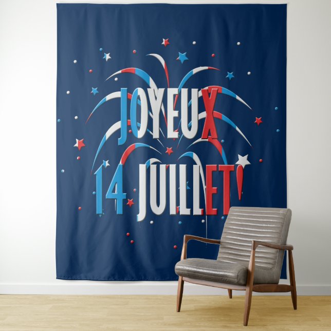 Bastille Day, Joyeux 14 juillet Tapestry (In Situ)