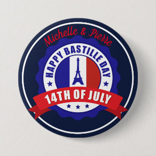 Bastille Day July 14th Celebration  7.5 Cm Round Badge