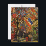Bastille Day, Paris by Vincent van Gogh Invitation<br><div class="desc">The Fourteenth of July Celebration in Paris by Vincent van Gogh is a vintage fine art post impressionism daily life portrait painting featuring an urban street scene in Paris, France during the Bastille Day holiday celebrations with French flags. Celebrate Bastille Day with a party, a parade and a van Gogh!...</div>