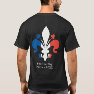 Bastille Day Paris France 14 Juillet Custom Text T-Shirt