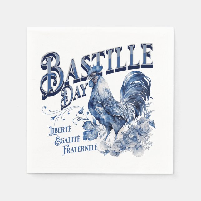 Bastille Day Rooster Napkin (Front)