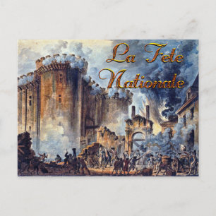 Bastille Day Watercolor Postcard