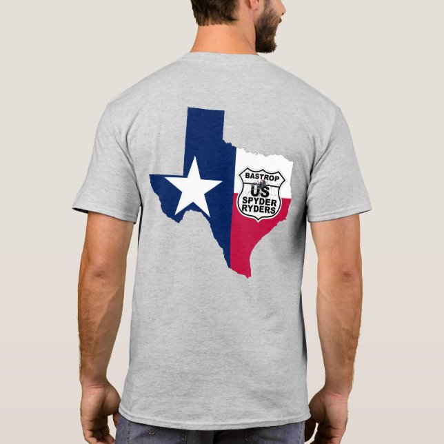 Bastrop Chapter - State Texas RWB 2S T-Shirt (Back)