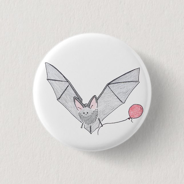 bat 3 cm round badge (Front)