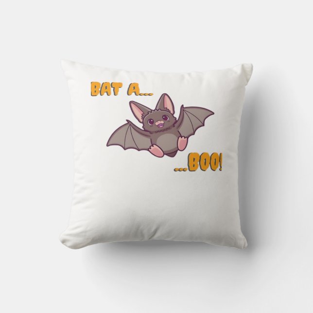 Bat A Boo Cute Bat Cushion (Front)