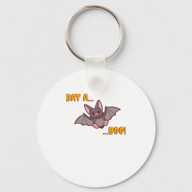 Bat A Boo Cute Bat Key Ring (Front)