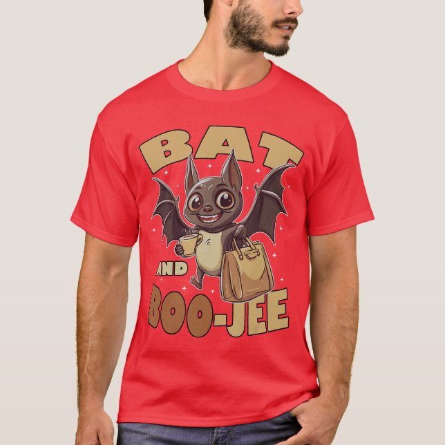 Bat And Boojee Boujee Halloween Costume Trick Or T T-Shirt (Front)
