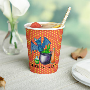 Bat And Bubbling Cauldron Paper cup