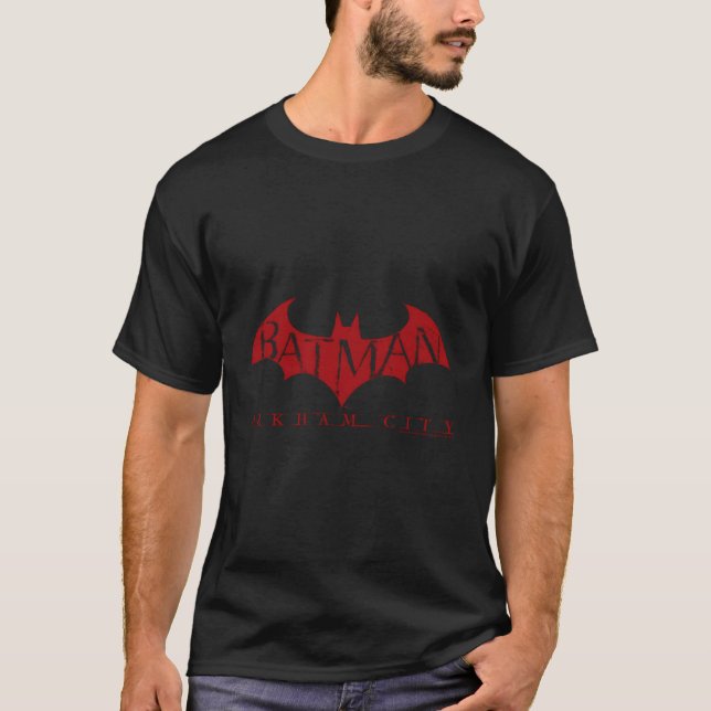 Bat Arkham City Red Bat T-Shirt (Front)