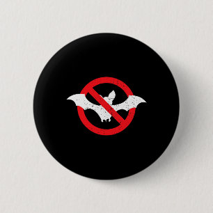 Bat Ban Halloween Vampire Spooky  6 Cm Round Badge