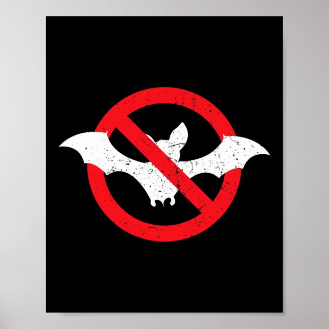 Bat Ban Halloween Vampire Spooky  Poster (Front)