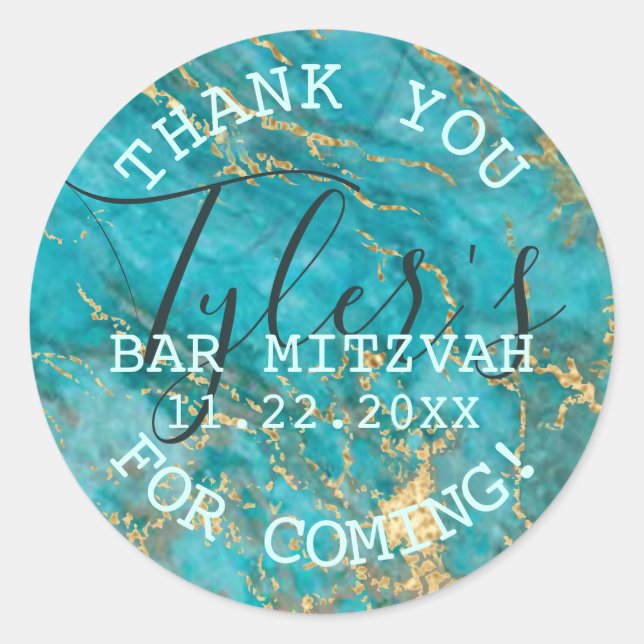 Bat Bar Mitzvah Out of this World Classic Round Sticker (Front)
