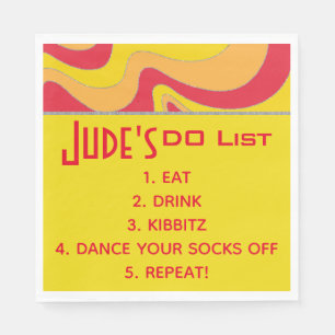 Bat Bar Mitzvah Silvery Waves Napkins