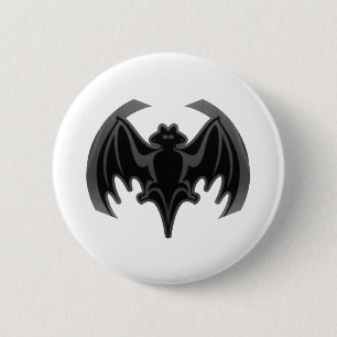 Bat Black Inv The MUSEUM Zazzle Gifts 6 Cm Round Badge