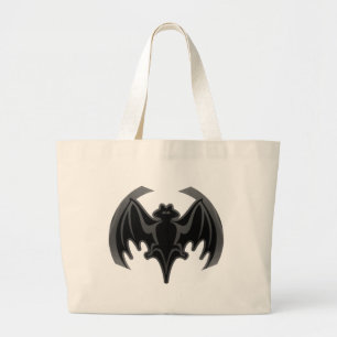 Bat Black Inv The MUSEUM Zazzle Gifts Large Tote Bag